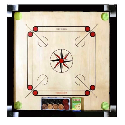 wondrous medium Inch Carom Board and Coins & Striker & powder